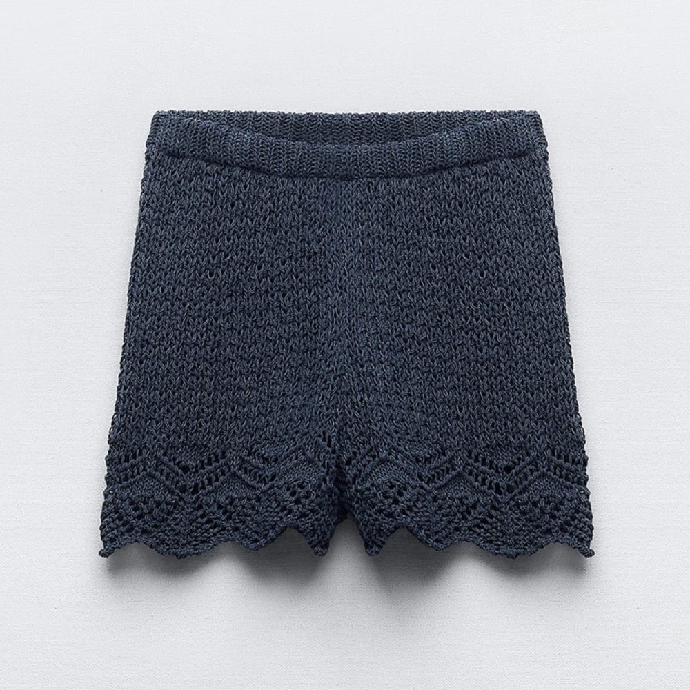 Zara open knit shorts